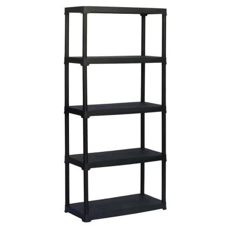 T80/5 Estantería Plástica 5 estantes 80x40x176 cm Negro