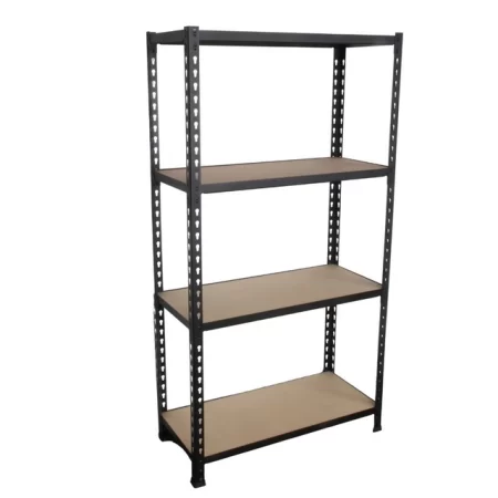 Mega Rack Negro 4 estantes 35x80x150 cm vacio